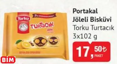 TORKU TURTACIK  PORTAKAL JÖLELİ BİSKÜVİ